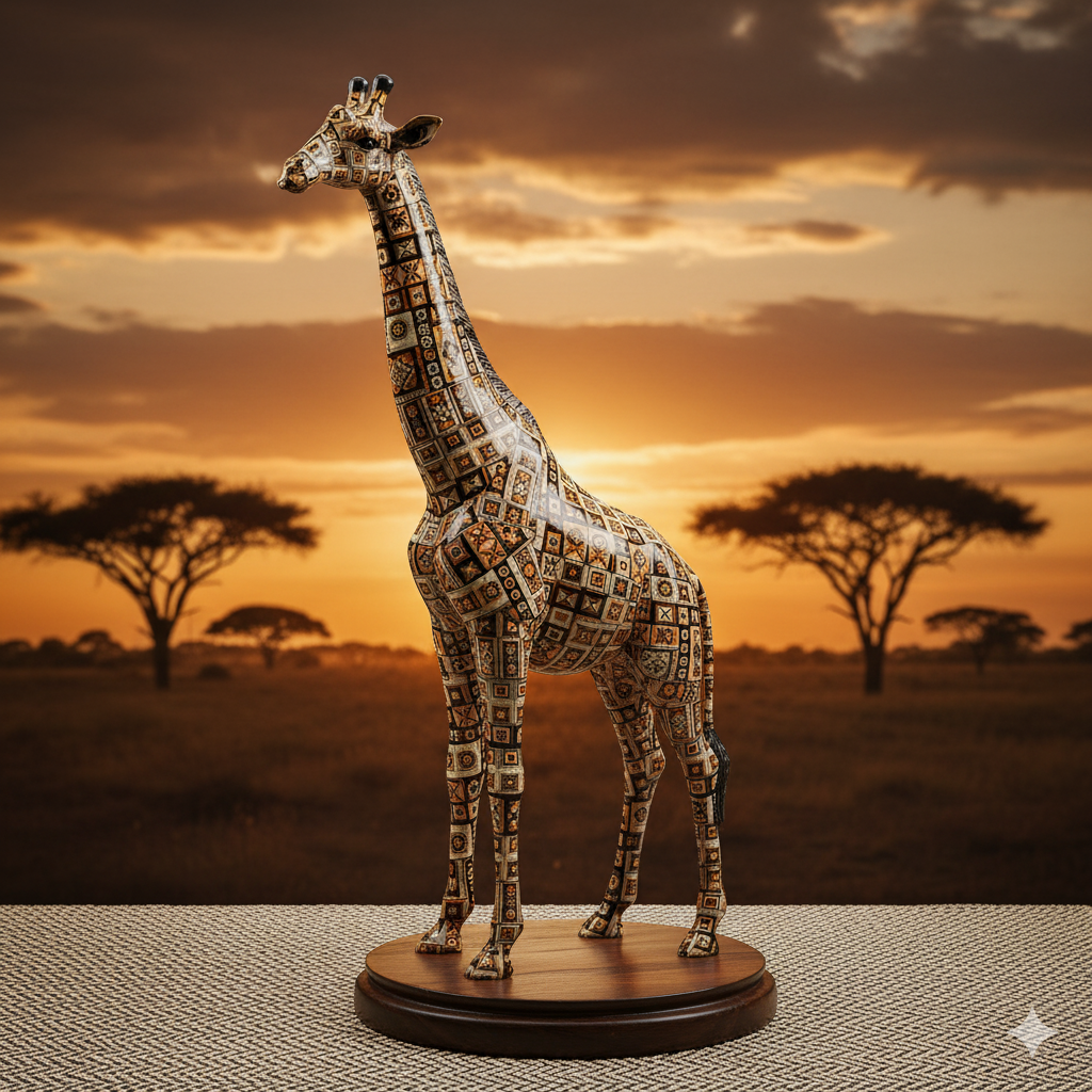 African Animal Textile Totems AI Prompt Art Series