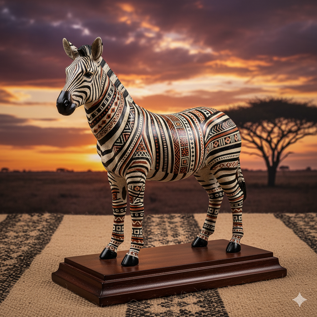 African Animal Textile Totems AI Prompt Art Series