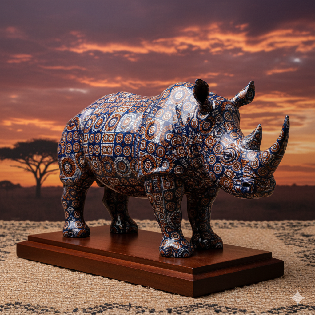 African Animal Textile Totems AI Prompt Art Series